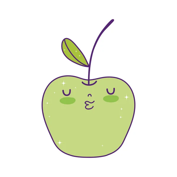新鮮なリンゴ可愛い文字ベクトル イラスト デザイン — ストックベクタ