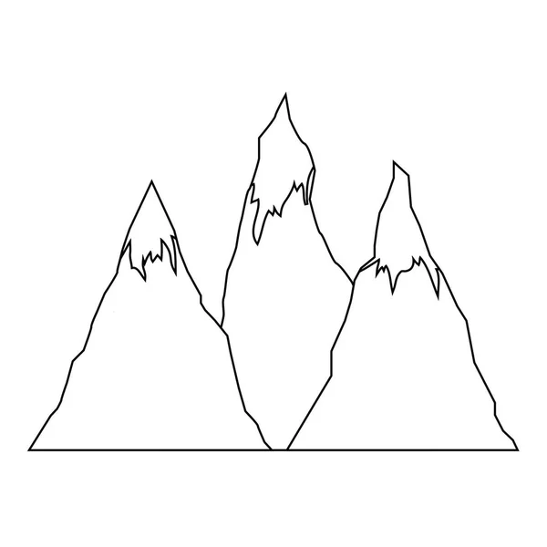 Adventure Landscape Snow Mountain Vector Illustration Design — Stock Vector