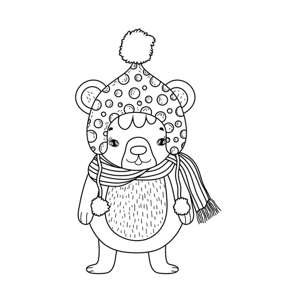 Милый Медвежонок Векторным Рисунком — стоковый вектор