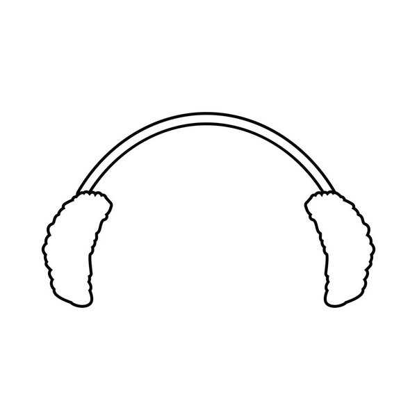 векторная иллюстрация иконок защиты уха от холода
