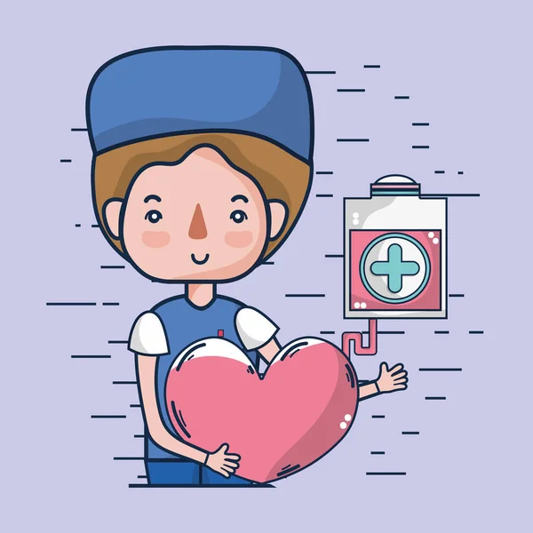 Femme Médecin Campagne Don Sang Dessins Animés Illustration Vectorielle Graphisme — Image vectorielle