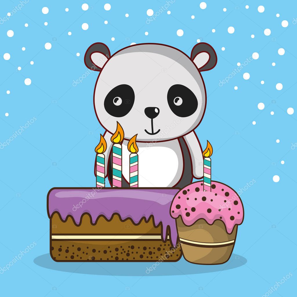 Feliz Tarjeta Cumpleaños Con Lindo Animal Dibujos Animados Vector  Ilustración Vector de stock por ©stockgiu 237775398, image size:1024x1024