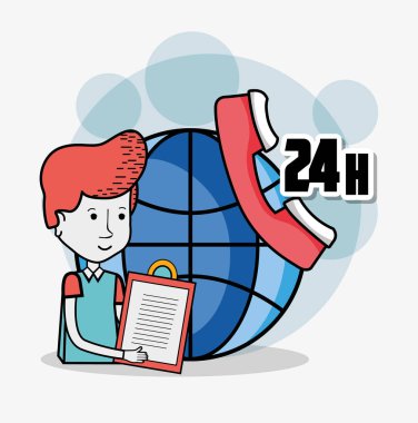 Kurye ve teslimat hizmeti sembolleri karikatür çizim grafik tasarım vektör