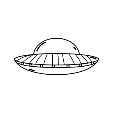 pop sanat stil vektör çizim tasarım ile uçan ufo