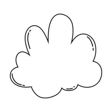 Şirin bulut izole karikatür vektör çizim grafik tasarım