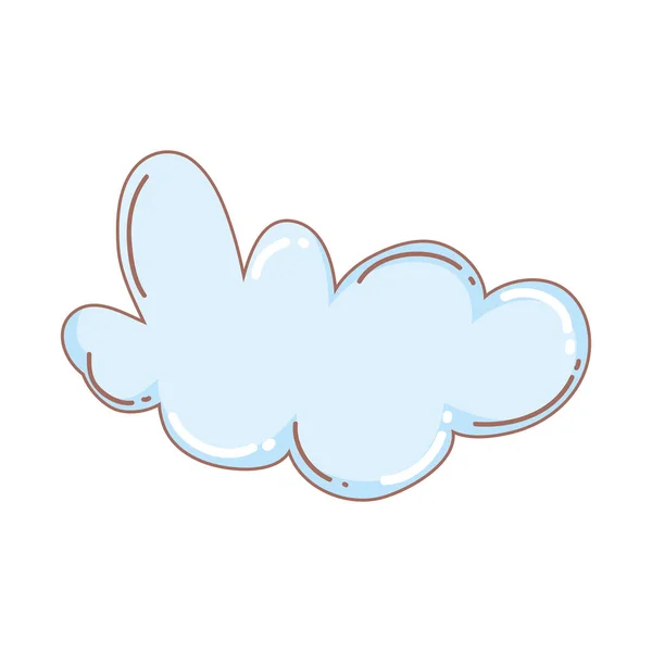 可爱的童话般的云图标矢量插图设计 — 图库矢量图片