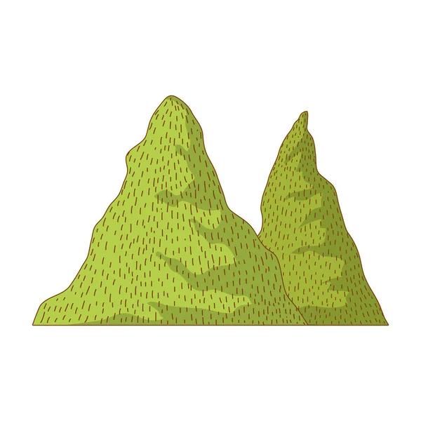 Gunung Vektor Latar Belakang Putih Gambar Desain - Stok Vektor