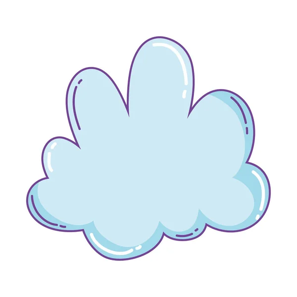 Mignon Dessin Animé Nuage Vectoriel Isolé Illustration Conception Graphique — Image vectorielle