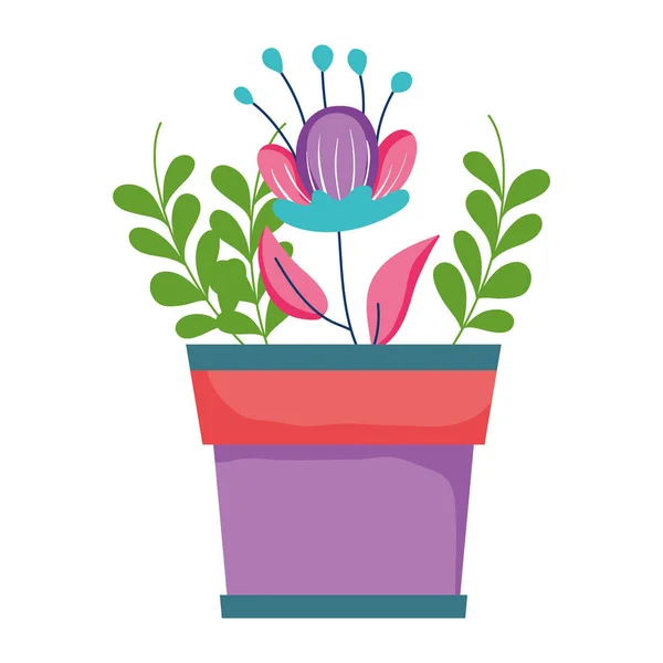 Bonito Planta Sala Decoração Floral Vetor Ilustração Design — Vetor de Stock