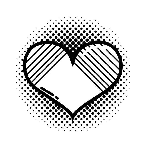 Σχεδιασμό Εικονογράφηση Διάνυσμα Στυλ Pop Art Καρδιά — Διανυσματικό Αρχείο