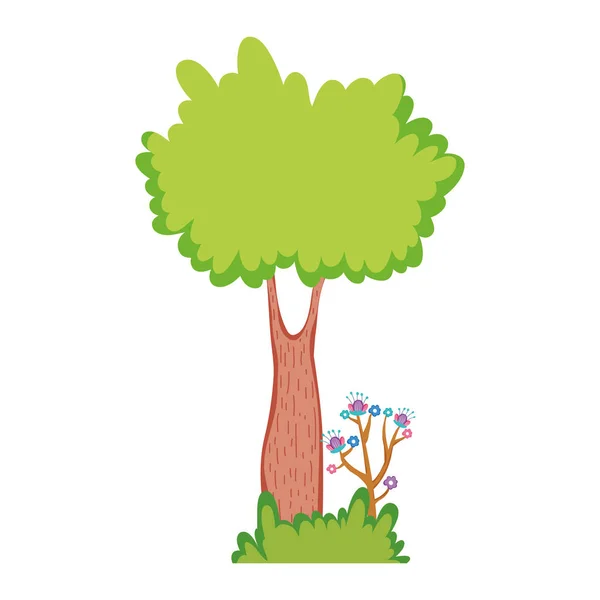 Planta Árbol Diseño Ilustración Vectores Paisaje — Vector de stock