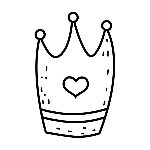 Drottning Crown Popkonst Stil Vektor Illustration — Stock vektor