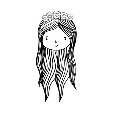 Gelin Düğün Sevimli çizgi vektör çizim grafik tasarım