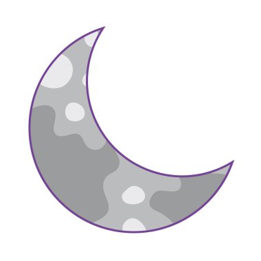 Şirin ay izole karikatür vektör çizim grafik tasarım