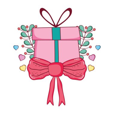 çelenk ve şerit vektör çizim tasarım ile Noel hediye