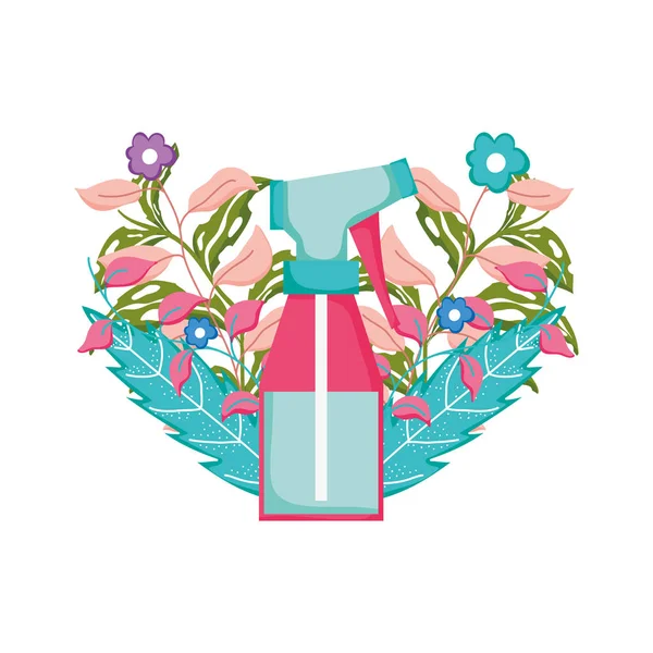 Пляшка Спрею Квітковим Прикрасою Векторний Дизайн Ілюстрації — стоковий вектор