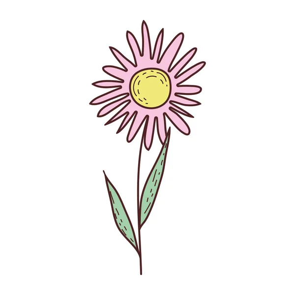 Sevimli Çiçek Simge Vektör Çizim Tasarımı Çizilmiş — Stok Vektör