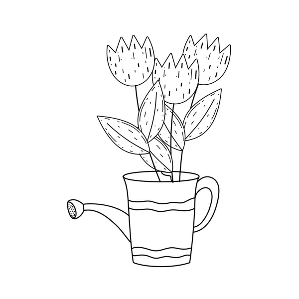 Pot Mawar Stok Vektor Ilustrasi Pot Mawar Bebas Royalti Halaman