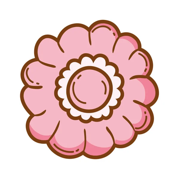 Flores Lindos Pétalos Plantas Vector Ilustración Diseño Gráfico — Archivo Imágenes Vectoriales