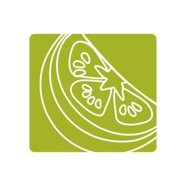 resim taze parça domates organ sebze, vektör çizim