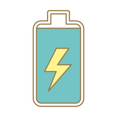 battery power electric digital charge, vector illustration
