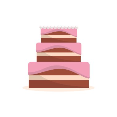 özel gün vektör çizim kutlamak için lezzetli pasta