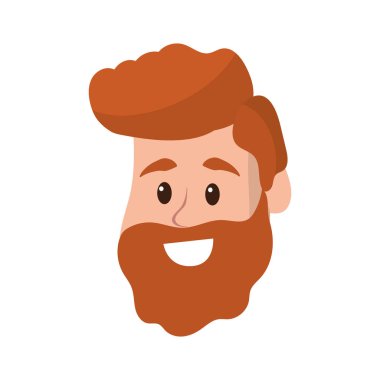 saç modeli, baş adamla mutlu ve güzel illüstrasyon vektör