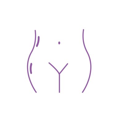 rahim kanseri prevencion ve tıbbi tedavi vektör çizim çizgisi