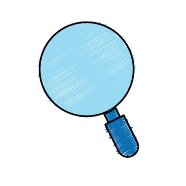 Büyüteç aracı arama ve okuma, vektör çizim