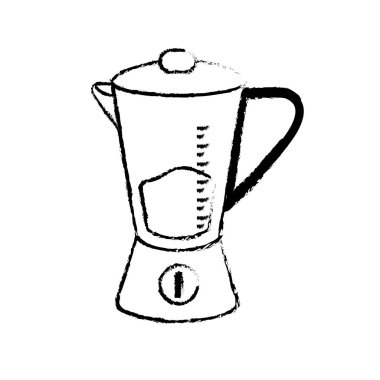 figure blender technology kitchen utensil object vector illustration