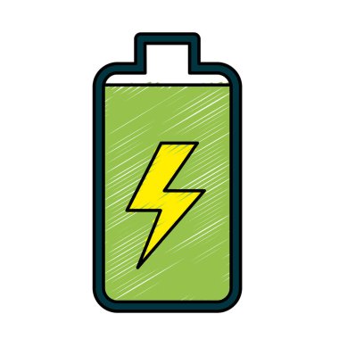 battery power electric digital charge, vector illustration