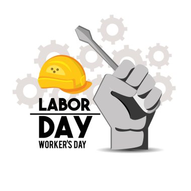 Amerikan İşçi Bayramı gelenek kutlama vektör çizim