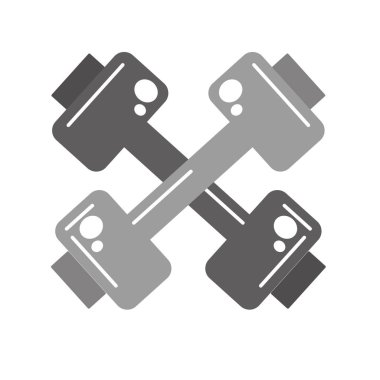 spor salonu vektör çizim egzersiz yapmaya dambıl aleti