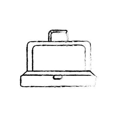 şekil şık çanta açık, vektör çizim tasarım