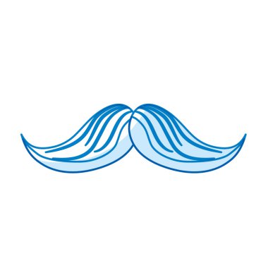 siluet adam mustahe ve çekici moda tasarımı, vektör çizim