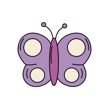 kanatları vektör illüstrasyon ile güzellik kelebek hayvan