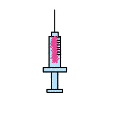 şırınga tıbbi tedavi enjeksiyon vektör çizim aracına