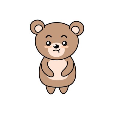 ifade ile güzel sevimli hayvanlar illüstrasyon vektör