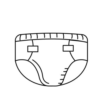 satır bebek bezi thet kullanın unterwear vektör çizim