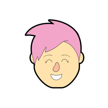 Avatar kadın baş saç modeli tasarımı ile illüstrasyon vektör