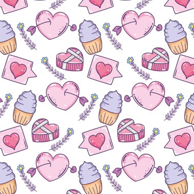 Sevgililer günü desen arka plan. vektör çizim