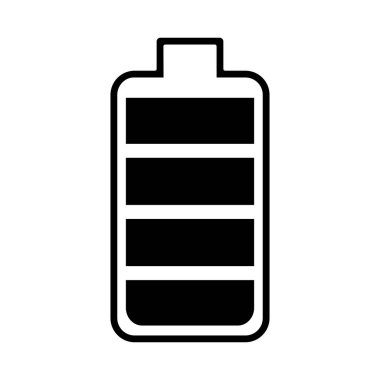 Pil güç elektrik dijital yükü kontur, illüstrasyon vektör