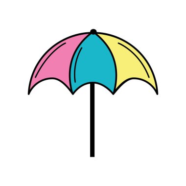 güzel şemsiye güneş vektör çizim korumak için açık