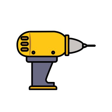 ekipman hizmet sektörü onarım vektör çizim matkap