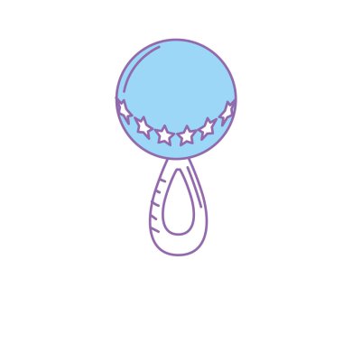 Bebek çıngırağı oyun eğlence vektör çizim için