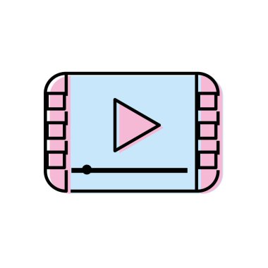 video dijital oyun medya ekran vektör çizim