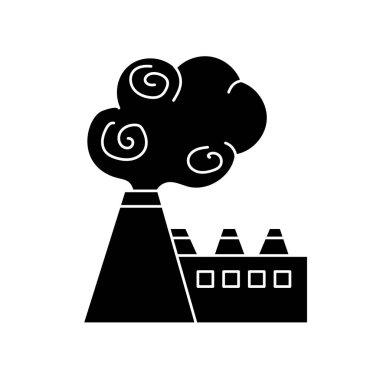 kontur endüstriyel fabrika kirliliği toksik kirlilik vektör çizim ile