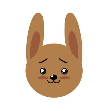 sevimli vahşi hayvan yüz ifade vektör çizim ile