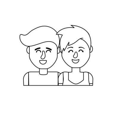 saç tasarım vektör çizim ile güzel bir çift çizgi