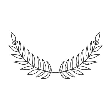 Sevimli çiçek çelenk, taç. vektör çizim